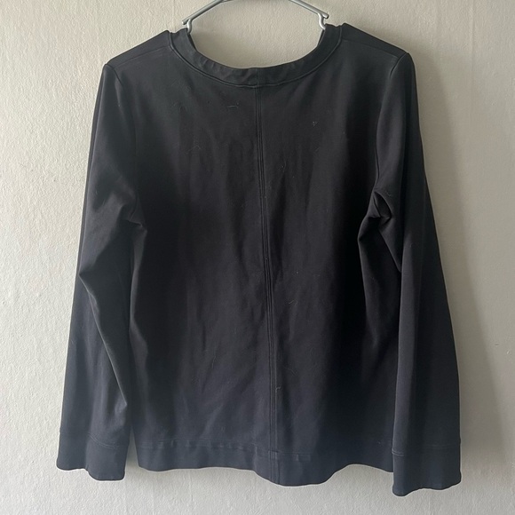 Athleta Black Eastbound Half Zip Sweatshirt Size Medium - Picture 6 of 6